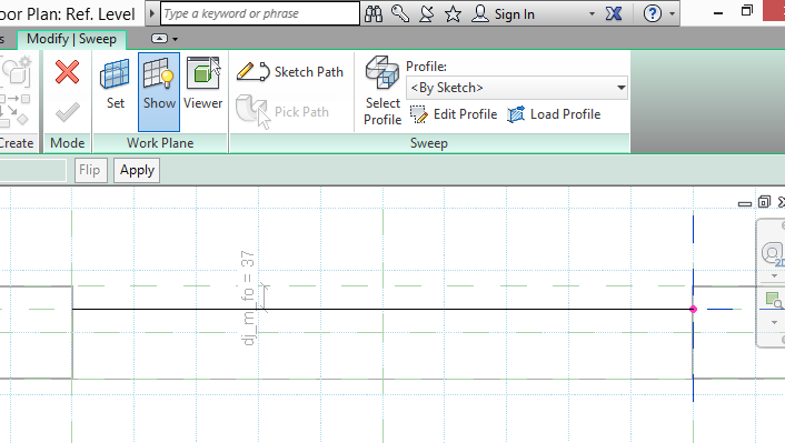 sketch plane view in revit